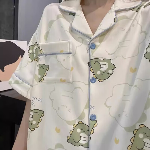 【爆款三件套】睡衣女秋ins风卡通睡衣宿舍可外穿家居服套装秋 套WZL1473【高质量三件套】 L 【建议100-120斤】
