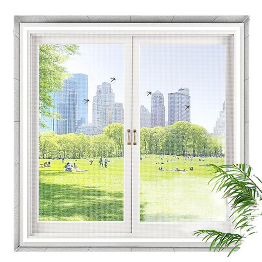 Yunpo can customize household anti-mosquito screens, self-installed invisible screens, self-adhesive Velcro, simple dust-proof screen window stickers, gray gauze and gray edges - zipper style. Support customization - contact customer service