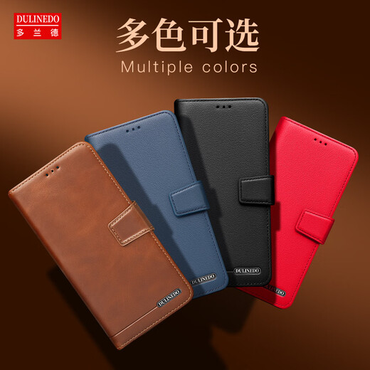 Dorande Honor GTPRO Leather Business Phone Case Honor GT Flip Carte Protective Case Lens Full-Pack Anti-Fall with Pliage Movie Viewing Stand Cuir Case Honor GT Pro Leather Red