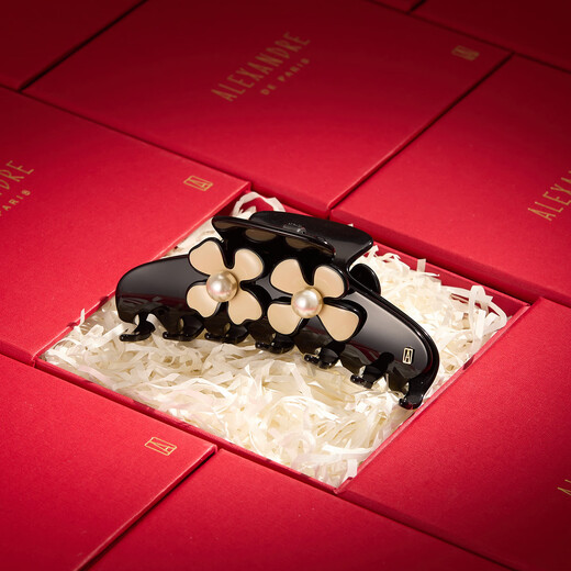 ALEXANDRE DE PARIS Christmas gift Roman large clip fashion shark clip women's headwear Y beige