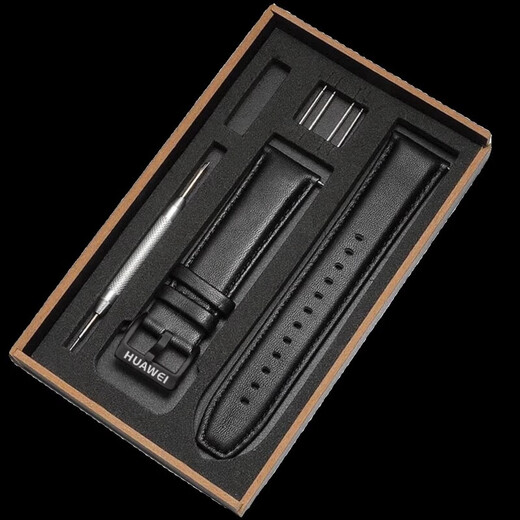 Suitable for Huawei GT3/GT4/GT2/GT5 smart GT4/magic2e men's original genuine leather watch strap GT model - dark brown + silver buckle wooden box packaging watch3 46 dial 22mm