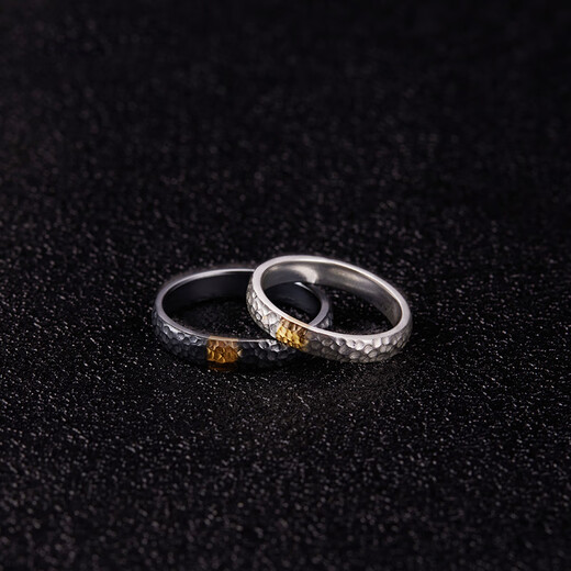Only double Danzao original sterling silver couple rings cold style ring gold men's ring retro tail ring for girlfriend, no phase, silver single