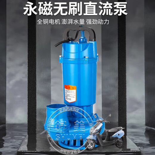 Zekaiwei Zhijie Yudu DC Pompe submersible 4872 General Electric Car Electric Car Pompe Petite Irrigation Agricultural DC Pompe DC DC sans pinceau 1 pouce 7 mètres Ligne