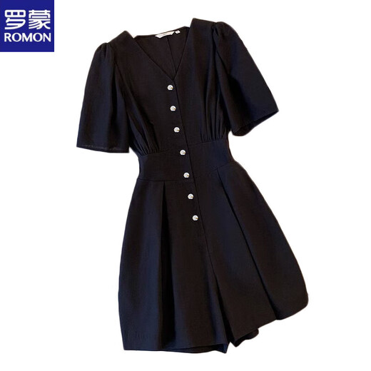罗蒙（ROMON）连体短裤女夏小个子204新款时尚宽松阔腿裤子夏季薄款连体衣套装 卡其色 XL 建议105-120斤内