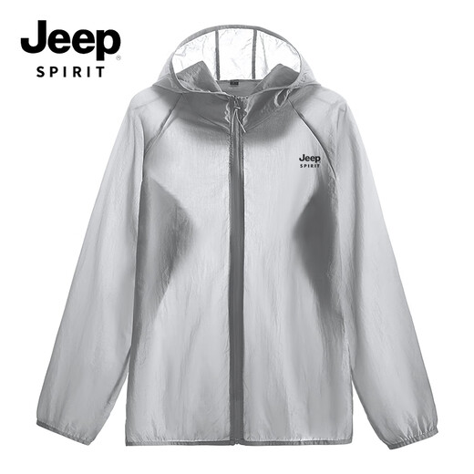JEEP SPIRIT Jeep Ice Silk Jacket Men's Summer Outdoor Fishing Thin Sun Protection Clothing Breathable UPF50+ Casual Breathable Jacket