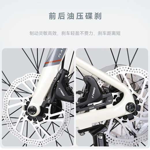 喜德盛（xds）公路车极速380油碟18速平把铝架2025款运动休闲车 25款-深灰/银480
