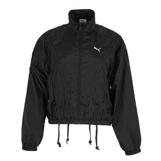 彪马（PUMA）外套女 2025夏季新款立领透气上衣黑色休闲服日常运动服梭织夹克 633971-01 XS