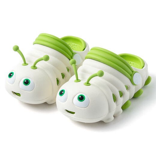 Ciervo Mili zapatos de agujero para niños Nuevo oruga de verano lindo dibujo caricaturas de algodón de bebé suave y transpirable para bebé verde manzana 16 [160] longitud del zapato 15.5cm longitud del pie recomendado 15c