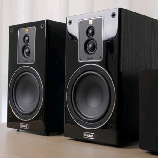Mili magnatSignature 503 high-end hifi speaker audio, three-quarter wooden passive bookcase, gold standard certified high-fidelity home theater, home use, need to be matched with power amplifier, wood grain color, 3-quarter low-frequency reflection