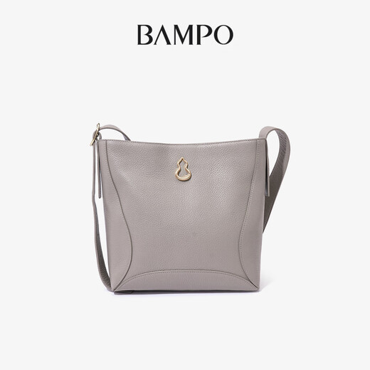 Decoración de banpo (Bampo) BACHE Flower Ray Bag Cow Wide Bolet Bag New Style Commuter Crossbody Crossbody Single Hears Bag Bagbreaker Gray 970