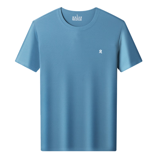MONTAGUT short-sleeved T-shirt for men, mulberry silk traceless and non-iron men's T-shirt for summer casual loose round neck silk short-sleeved men KSP-J13576 gray M 165/M [recommended 100-115Jin [Jin equals 0.5 kg]]
