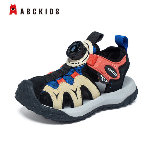 
ABC KIDS Children's Sandals Boys Outdoor Summer Sandals Girls Breathable Beach Shoes 3523Q Orange Red Dark Blue 28