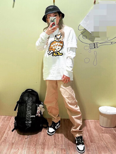 Menschlich gemachter japanischer trendiger Marke Human Herstellung von Briefen Tigerress Bat Kurzärmelige Männer und Frauen Ins Frühlings- und Sommerpolarbärente T-Shirt 3878 White XL