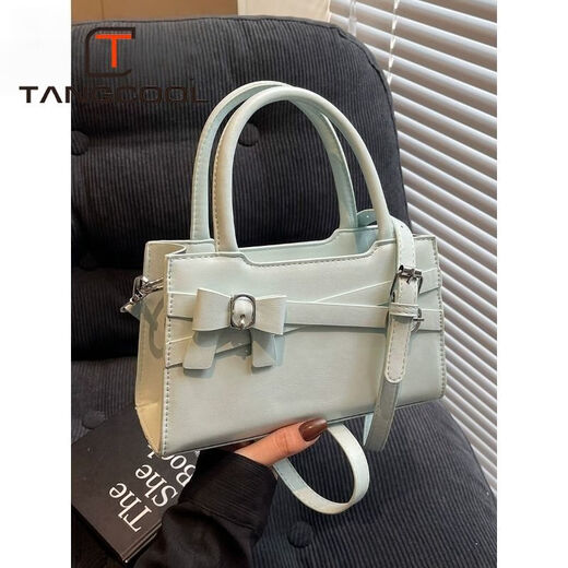 Tangku exquisite niche bowling bow new fashionable versatile shell high-quality handheld crossbody bag high-value pink