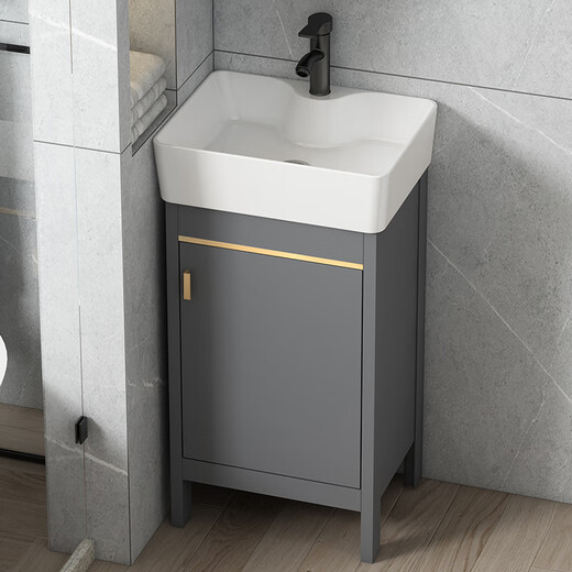 Jomoo Small Apartment Column Basin Fermer Salle de salle de bain Cabinet de salle de bain Céramique Integrated Balcone Balconie lavabo à lavabo