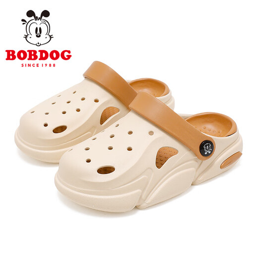 Bobdog New Children's Soft Bottom Sandals Jungen Sommerloch Schuhe Rice_Light Brown 28 -29 Größen