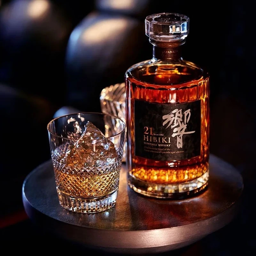 三得利响和风醇韵700ML 响红酒桶日本原装进口调和威士忌洋酒（无盒） 响21年花鸟版700ML--带盒海外版
