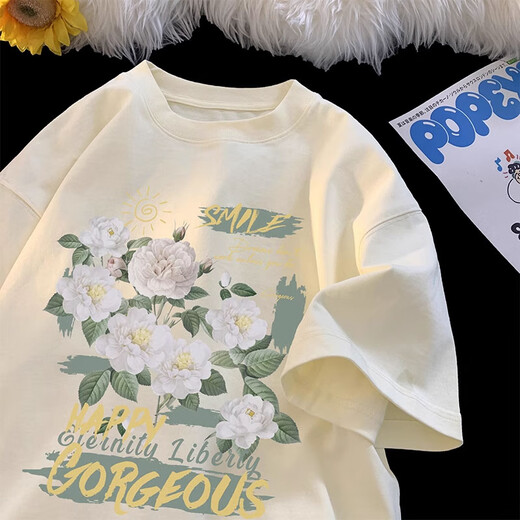 7 T-shirts à manches courtes imprimés de haute qualité pour les hauts de cou rond à tendance des garçons pour les t-shirts à mi-manche lâches d'été