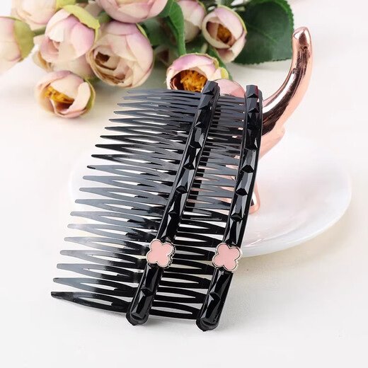 Tang Funi Internet celebrity bangs forehead broken hair hairpin organizer hairpin female head broken hair comb insert comb short hair management headdress medium black (2 pieces)