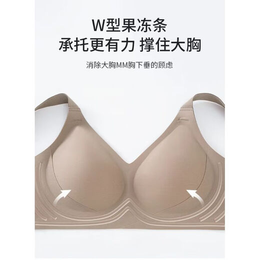 Yalu Leichte Luxus dünne, Traaceless großer Unterwäsche für Frauen mit großen Brüsten, kleine obere Unterstützung, Anti-Sagen, bequemer und nicht Steel-BH, Pink L 80 B