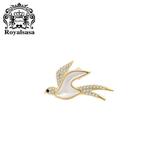 Royal sasa royal salsa golondrina broche pájaro pin camisa traje cuello pin camiseta suéter botón anti-exposición ramillete Accesorios