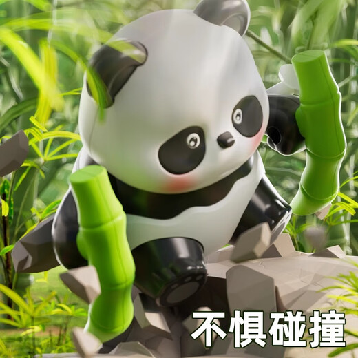 LALAPLAY发条熊猫玩具宝宝学爬早教01岁婴儿6个月小动物上链 会翻滚的大熊猫