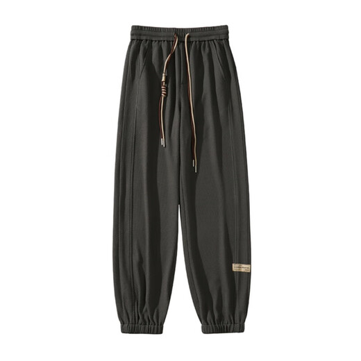 S.Sofea Herbst Oversize American Swatpants Lose Lose großer Bindungssporthosen K1049-Black+K1049-Grau M Empfohlen 90-115jin [Jin gleich 0,5 kg] kann 95-115jin tragen [Jin gleich 0,5 kg]