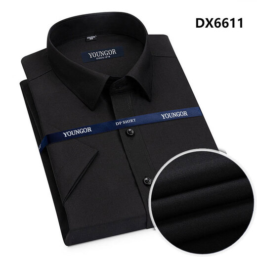 CEO Yageol kurzärmeliges Hemd für Herren Sommer Neue formelle Kleidung für Business Cason Cotton Polyester, ohne mehrfarbige dünne, vielseitige Auskleidung Kurzarm 6630 38 zu bügeln