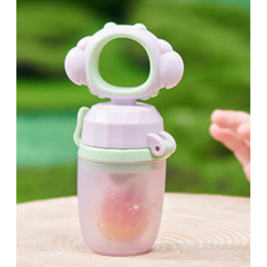 Baby food bite bag Fruit and Vegetable Silicone extrusion molar stick teether baby eating fruit supplementary utensils for home white without base 1 pack