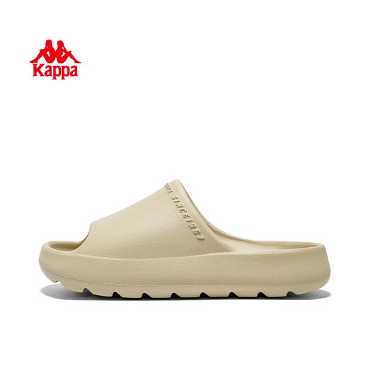 KAPPA Slippers Men's 2025 Summer New Sports Slippers Anti-Slip Beach Shoes Men's Thick-Soled Fashionable Slippers Winter White 41-42