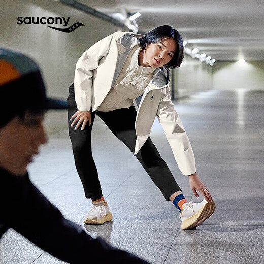 Saucony索康尼彭于晏同款胜利22跑步鞋男缓震舒适跑鞋米咖啡（宽楦）42.5