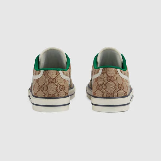Chaussures féminines Gucci, abeilles de vache féminine, chaussures blanches brodées, sports et chaussures décontractées, chaussures 606111 hvk20 9766 style masculin rouge et vert 35.5