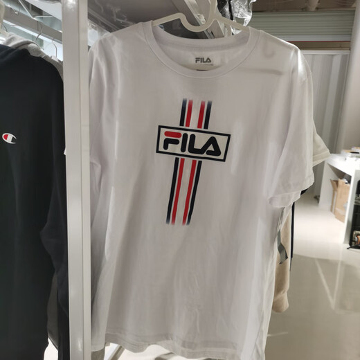斐乐（FILA）男女款休闲宽松短袖时尚印花潮流圆领百搭字母短袖t恤 LM21C551 M