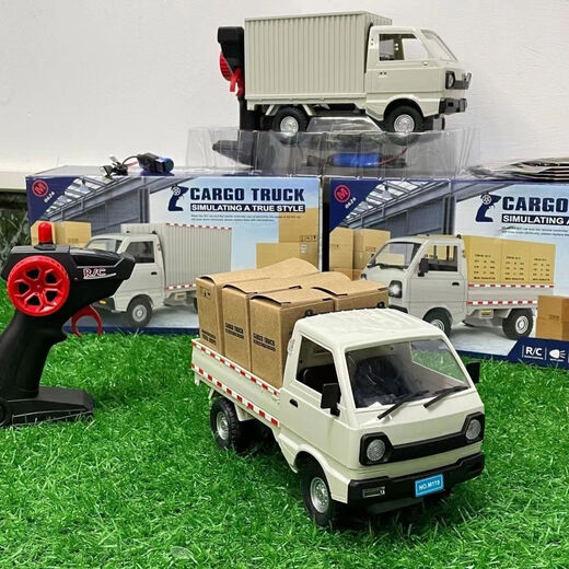 Zhouge remote control Wuling Hongguang truck electric small drift truck boy gift engineering vehicle children electric vehicle remote control truck blue belt spray + light + driving 1 standard