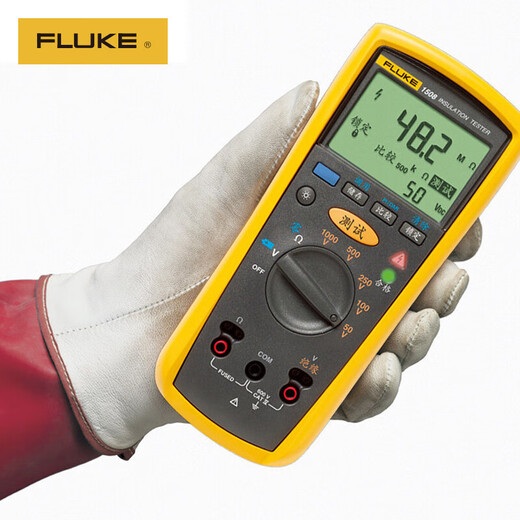 Fluke F1508 Témoignage de résistance d'isolation Isolation numérique Multimètre Universal Ammeter 5th Rate 1000V10G