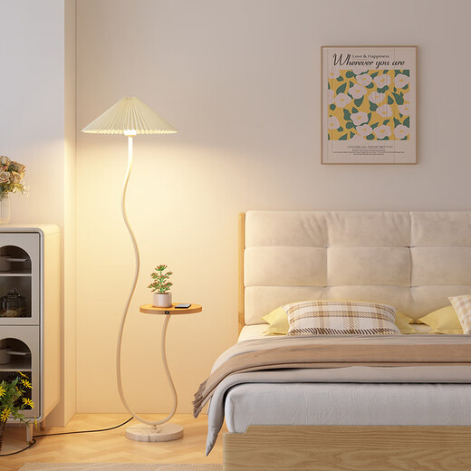 PLATADA PIEMBRA DE LAMPIA DE PIEZA RATUS de sala de estar integrada Sofá Coffee Coffee Lámpara vertical de la mesa de la mesa del dormitorio Ambiente del dormitorio Ambiente Light B Black Beige Lampshade 15843cm-17
