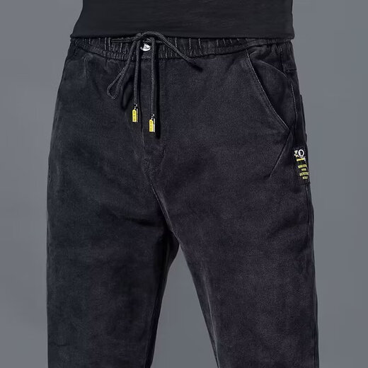 Hosen für Arbeiten für Männer tragen resistente lose elastische Sommerkonstruktionsstandorte mit Tränenfisch Denim Arbeitskleidung Arbeitsschutz Arbeit Hose 433 Grau [hohe Qualität] 4xl [Empfohlen 165-180jin [Jin ist 0,5 kg]]