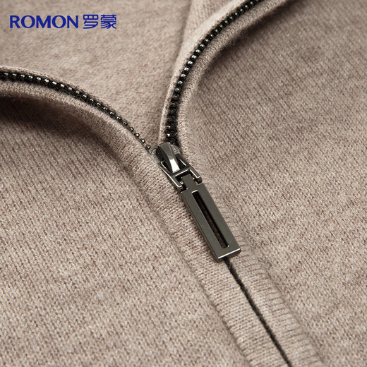 Romon 100% pure wool sweater men's thickened autumn and winter warm zipper knitted cardigan sweater jacket men's clothing
