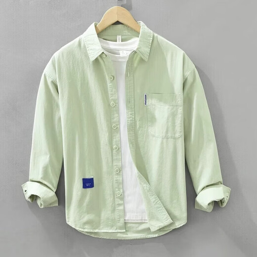 Semir Teenager Langarmes Hemd Herrenmarke Brand Cotton Shirt Frühling und Herbst Arbeit Jacke 2025 neuer Stil 6625 Grün 2xl 2xl