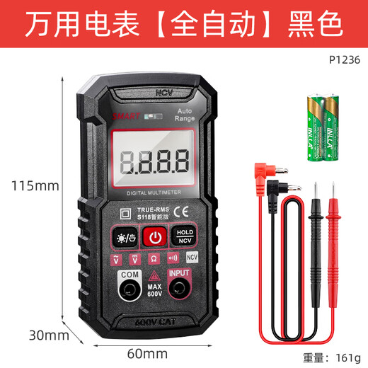 NUEVO Multiméteres Multímetro Inteligente Cargo Multifunción Multifunción Digital Pantalla Digital especial Anti-Burning Universal Meder Black Compliation Set DT9207