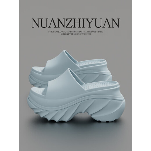 
Pang Donglai 8cm thick-soled slippers for women in summer new style for wear-increasing casual EVA internet celebrity beach high-heeled sandals black [3881]_Beautiful 8.0cm thick-soled 33 _-34 positive size