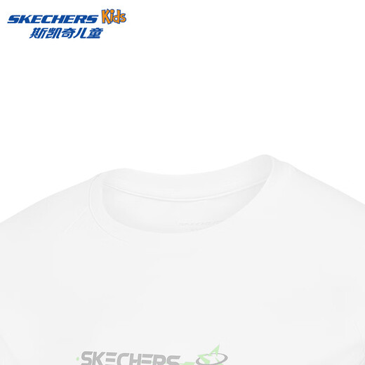 Skechers Skechers cyclone quick-drying T children's casual long-sleeved men's and women's long-sleeved T-shirt P325K001 bright white/0019 120
