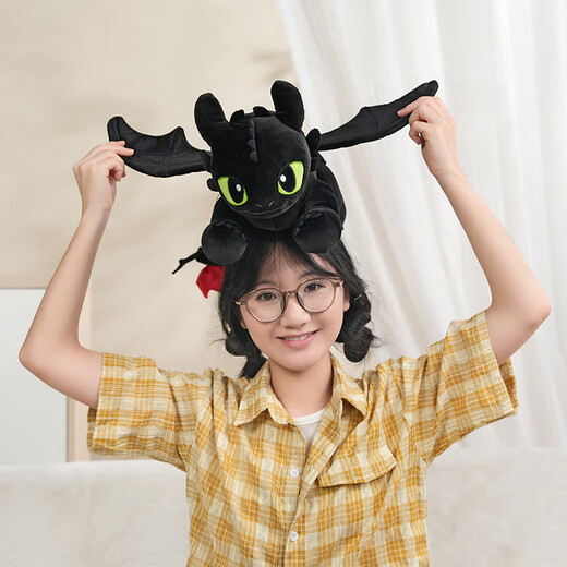 POTDEMIEL How to Train Your Dragon Toothless Plush Doll as a New Year's Eve New Year's Day Gift for Girls Night Fury Large Sleeping Doll