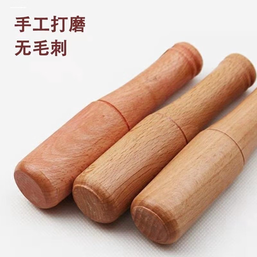 LH solid wood products household garlic hammer date wood solid wood tamping stick garlic stick grinder no paint no wax original solid wood 1 pack