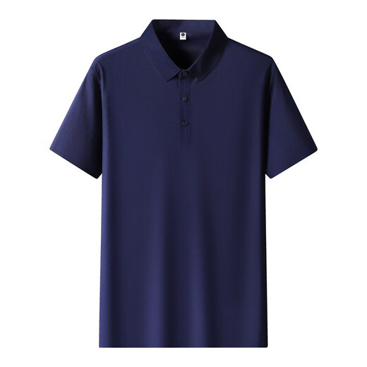 喆炜珠地速干polo衫男士冰感夏季商务短袖无缝压胶polo衫工作服冰丝T 12358中灰 M