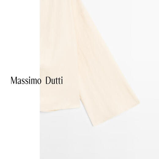 Massimo Dutti discount upgrade 2026 women's new Chinese style elegant temperament long-sleeved blouse top 05181780 milky white M (170/92A)