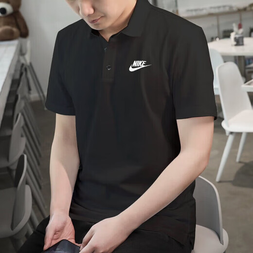 耐克（NIKE）POLO衫男 夏季新款官方舰店高尔夫运动休闲服透气半袖翻领短袖T恤 FN3895-010/黑色新款/正常尺码 M 170/88A