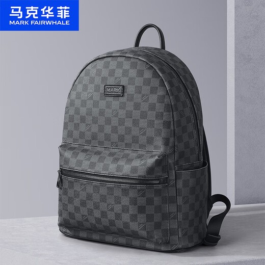 马克华菲双肩包男士时尚印花通勤15.6英寸电脑包大容量背包男防泼水书包