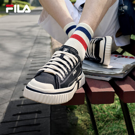 FILA LOOP fault shoes men's canvas shoes new casual shoes sports sneakers black-BK 41