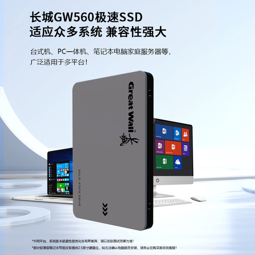 Disque SSD Great Wall 8 to SATA3.0 interface vitesse de lecture 540 mo/s ordinateur de bureau/ordinateur portable universel série GW560